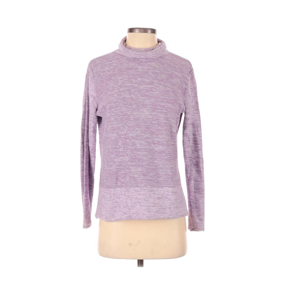 J.Jill Womens Small Lavender Cotton Turtleneck Sweater